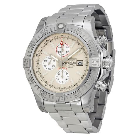 breitling super avenger ii silver dial|Breitling super avenger price list.